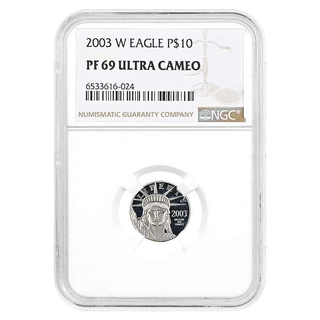 2003-W 1/10 oz $10 Proof Platinum American Eagle NGC PF 69 UCAM