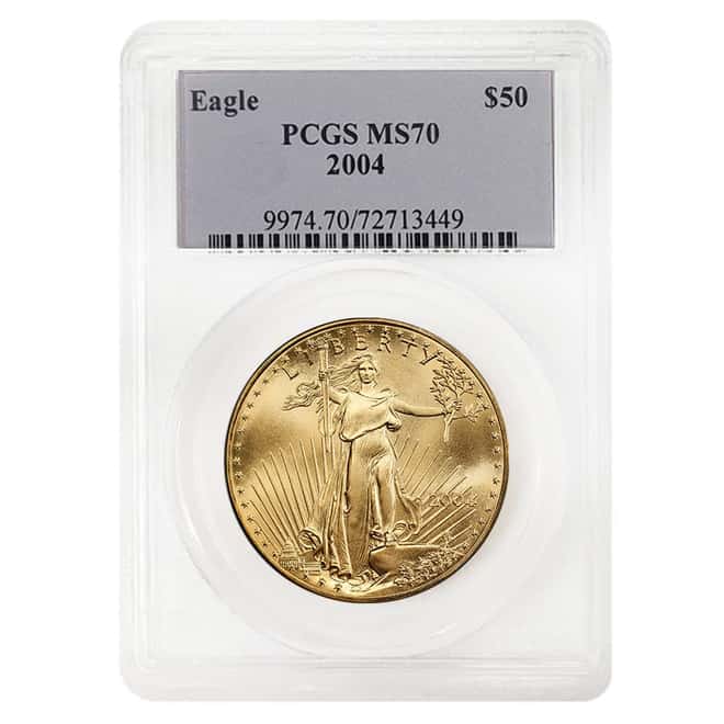 2004 1 oz $50 Gold American Eagle PCGS MS 70