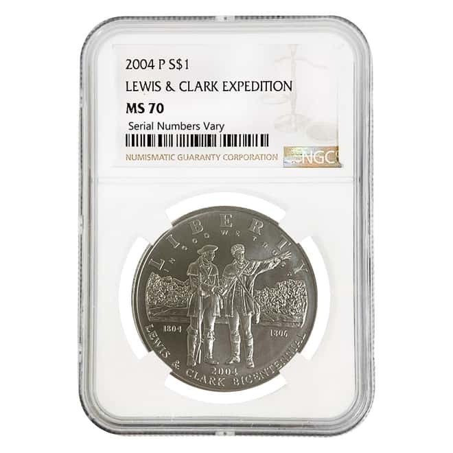 2004 P Lewis & Clark $1 Silver Dollar Commemorative NGC MS 70