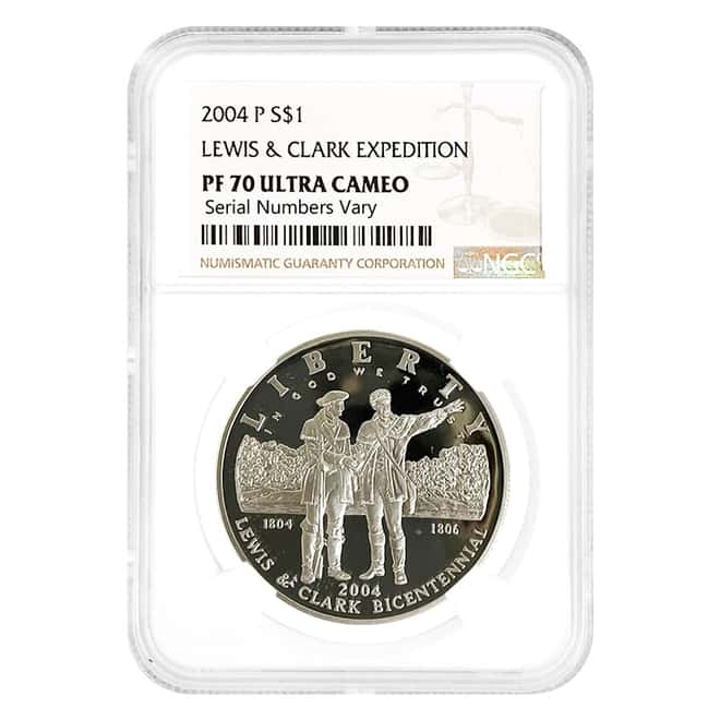 2004 P Lewis & Clark $1 Silver Dollar Commemorative NGC PF 70 UCAM