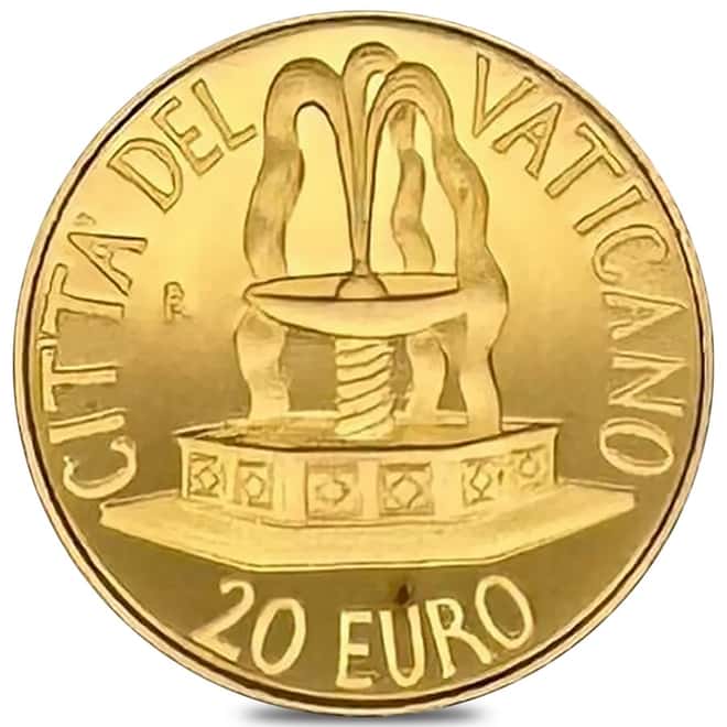 2005 Vatican City Christian Sacraments: Baptism 20 Euro Gold Coin