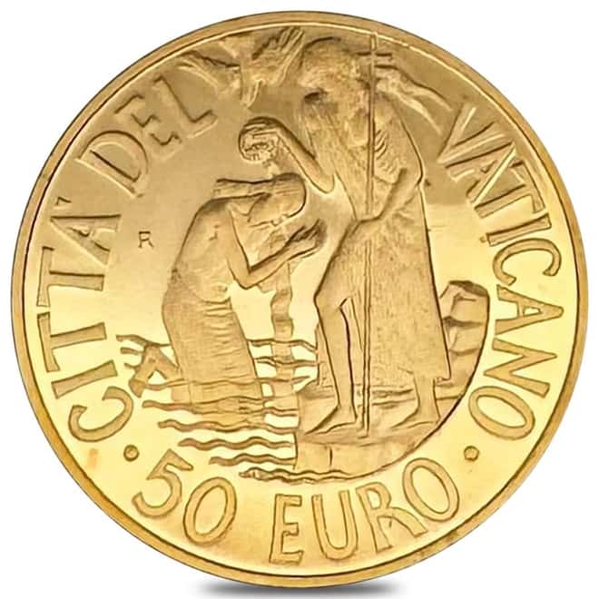 2005 Vatican City Christian Sacraments: Baptism 50 Euro Gold Coin
