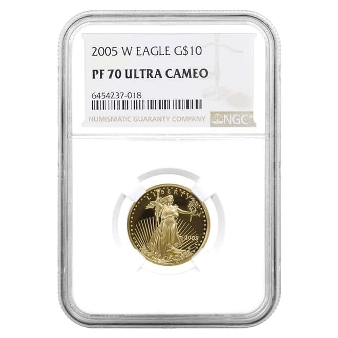 2005 W 1/4 oz $10 Proof Gold American Eagle NGC PF 70 UCAM