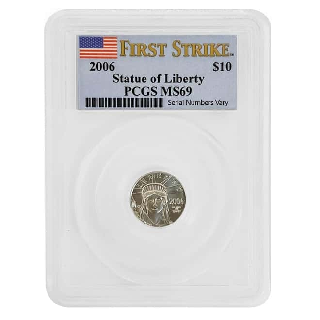 2006 1/10 oz $10 Platinum American Eagle PCGS MS 69 First Strike
