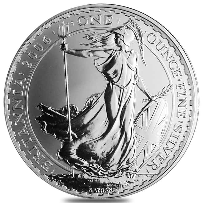 2006 Great Britain 1 oz Silver Britannia .958 Fine BU