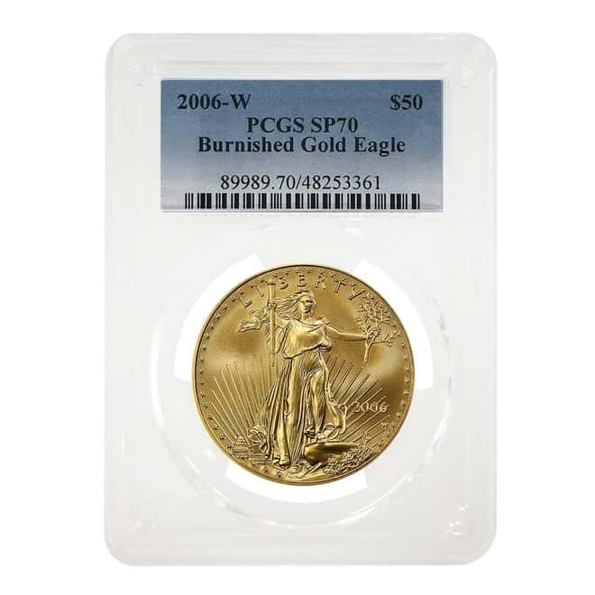2006-W 1 oz $50 Burnished Gold American Eagle PCGS SP 70