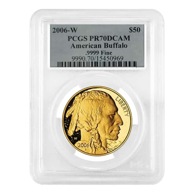 2006 W 1 oz $50 Proof Gold American Buffalo PCGS PF 70 DCAM