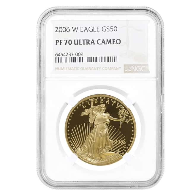 2006 W 1 oz $50 Proof Gold American Eagle NGC PF 70 UCAM