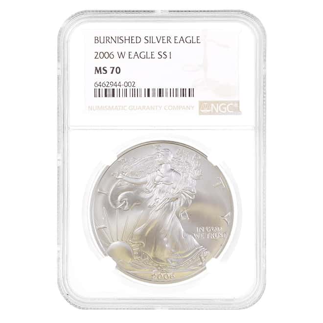 2006-W 1 oz Burnished Silver American Eagle NGC MS 70