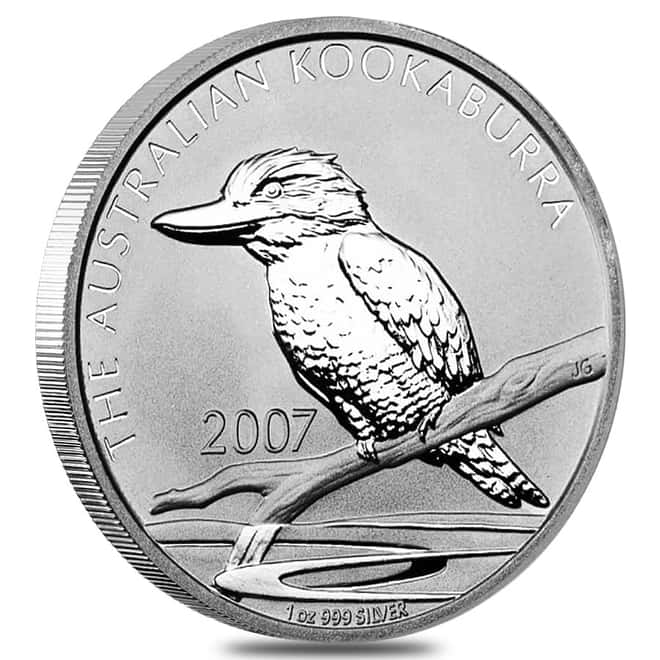 2007 1 oz Silver Australian Kookaburra Perth Mint .999 Fine BU In Cap