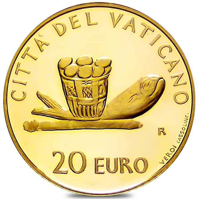 2007 Vatican City Pope Benedict XVI 20 Euro Proof Gold Coin