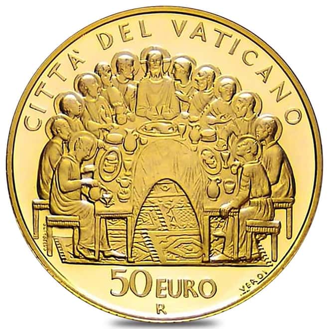 2007 Vatican City Pope Benedict XVI 50 Euro Proof Gold Coin