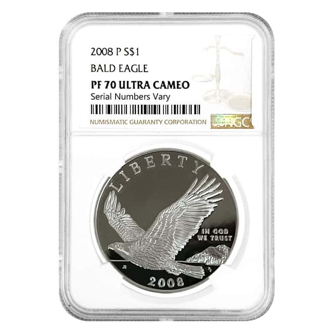 2008 P Bald Eagle $1 Silver Dollar Commemorative NGC PF 70 UCAM