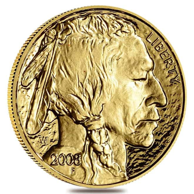 2008-W 1/2 oz $25 Proof Gold American Buffalo (w/Box & COA)