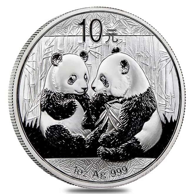 2009 1 oz Chinese Silver Panda 10 Yuan .999 Fine BU