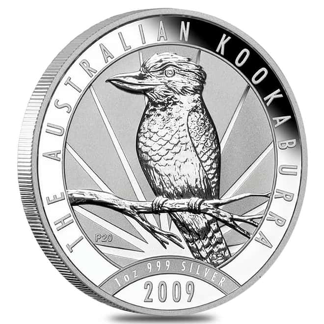 2009 1 oz Silver Australian Kookaburra Perth Mint .999 Fine BU In Cap