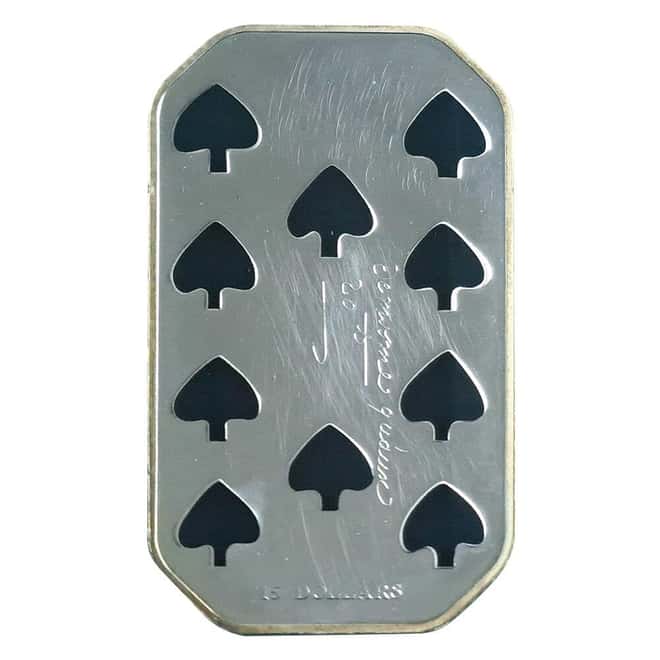 2009 Canada 1 oz Playing Card Money Series Ten of Spades Silver Coin