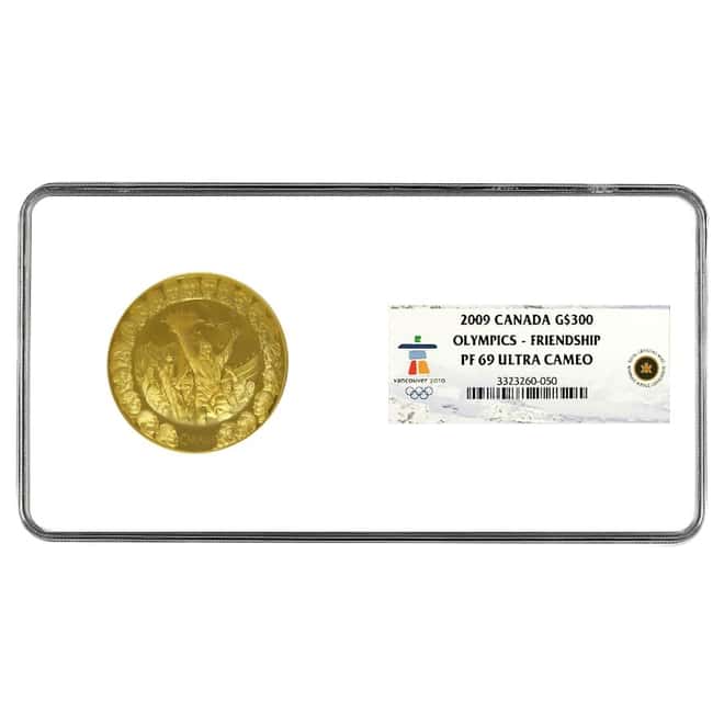 2009 Canada 60 gram Olympic Games - Friendship 14 Karat Gold Coin NGC PF 69 UCAM