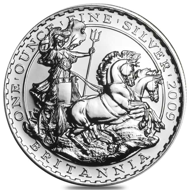 2009 Great Britain 1 oz Silver Britannia .958 Fine BU