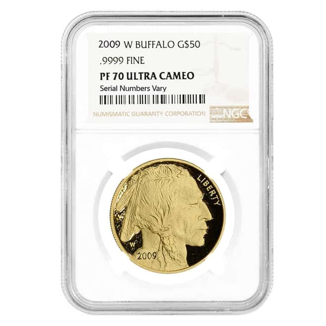 2009 W 1 oz $50 Proof Gold American Buffalo NGC PF 70 UCAM