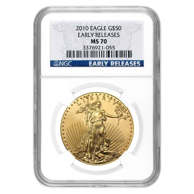 2010 1 oz $50 Gold American Eagle Coin NGC MS 70 Early Releases