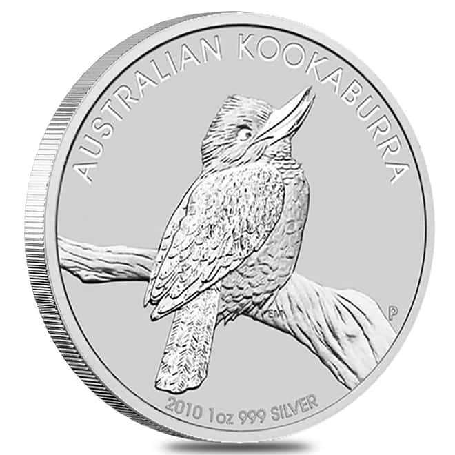2010 1 oz Silver Australian Kookaburra Perth Mint .999 Fine BU In Cap