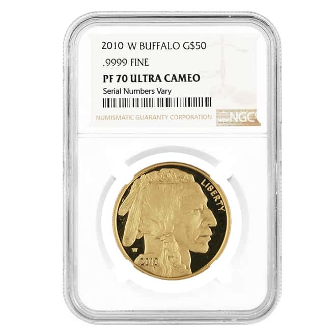 2010 W 1 oz $50 Proof Gold American Buffalo NGC PF 70 UCAM