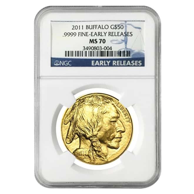2011 1 oz $50 Gold American Buffalo NGC MS 70 Early Releases