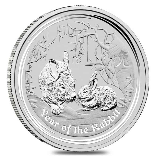 2011 1 oz Silver Lunar Year of The Rabbit BU Australian Perth Mint In Cap
