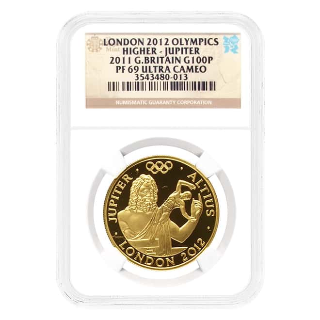 2011 GB Proof Gold 2012 London Olympics Jupiter NGC PF 69 UCAM