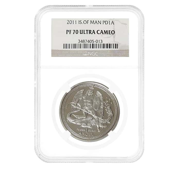 2011 Isle of Man 1 oz Proof Palladium Angel Coin NGC PF 70 UCAM