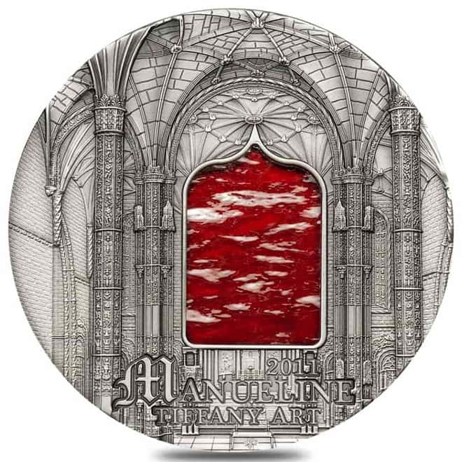 2011 Palau 2 oz Silver Tiffany Art Manueline Coin NGC PF 70
