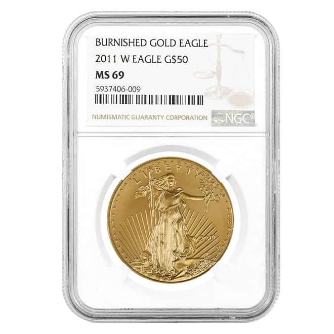 2011-W 1 oz $50 Burnished Gold American Eagle NGC MS 69