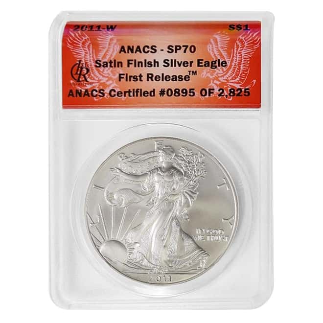 2011 W 1 oz Burnished Silver American Eagle ANACS SP 70 First Release