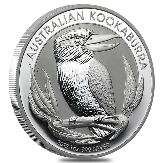 2012 1 oz Silver Australian Kookaburra Perth Mint .999 Fine BU In Cap