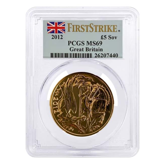 2012 Great Britain Gold 5 Pound Sovereign PCGS MS 69 FS