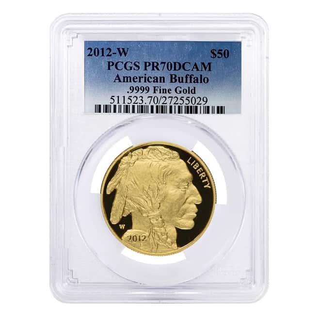 2012-W 1 oz $50 Proof Gold American Buffalo PCGS PF 70 DCAM