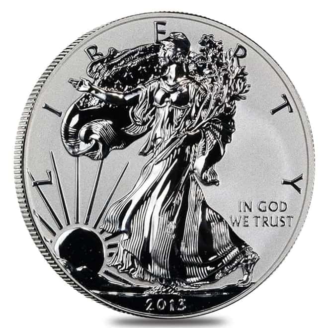 2013-W 1 oz Reverse Proof Silver American Eagle $1 Coin (in Cap)