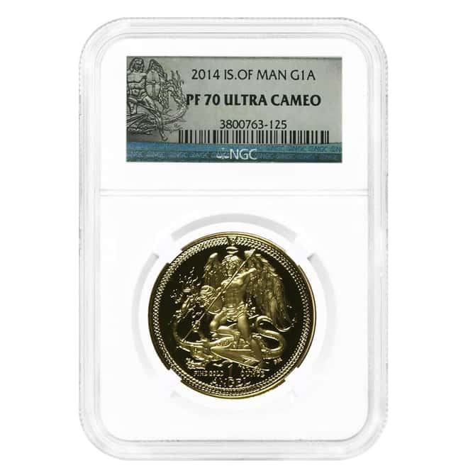 2014 Isle of Man 1 oz Proof Angel Gold Coin NGC PF 70 UCAM