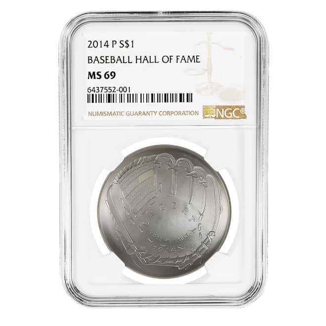 2014-P National Baseball Hall of Fame Silver Dollar NGC MS 69