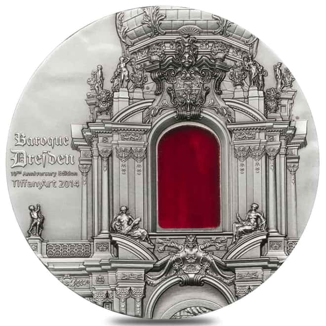 2014 Palau 2 oz Silver Tiffany Art Baroque Dresden Coin NGC PF 69
