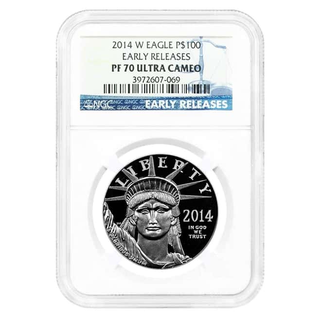 2014-W 1 oz $100 Proof Platinum American Eagle NGC PF 70 UCAM ER