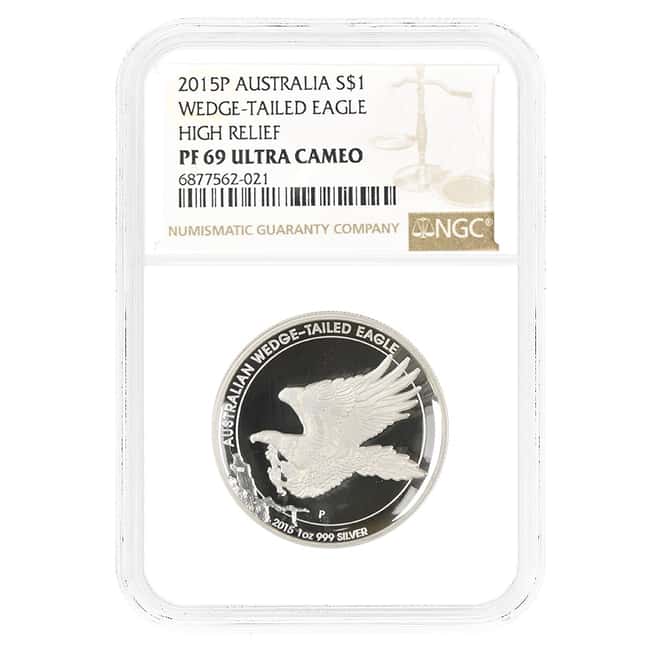 2015 1 oz Silver Australian Wedge-Tailed Eagle NGC PF 69 UCAM