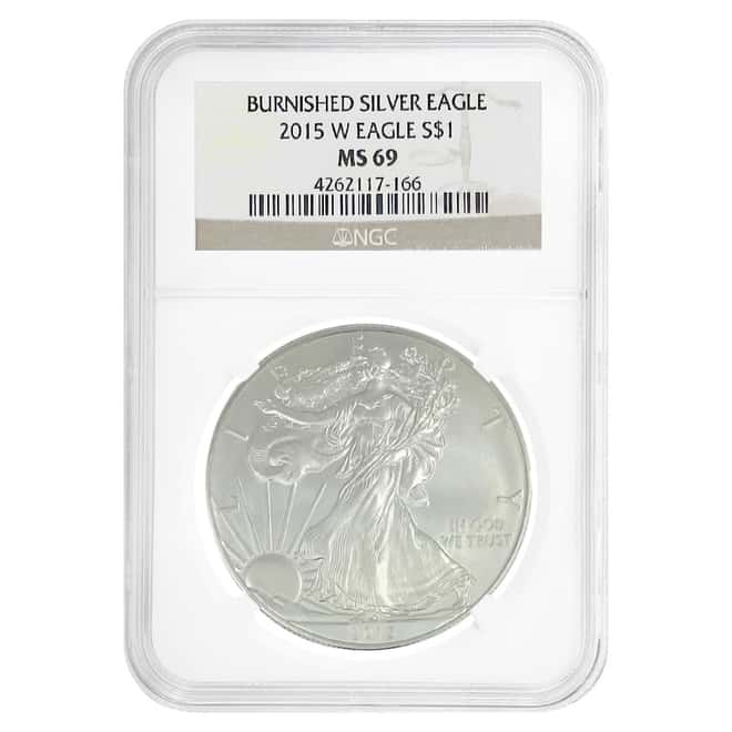 2015-W 1 oz Burnished Silver American Eagle NGC MS 69