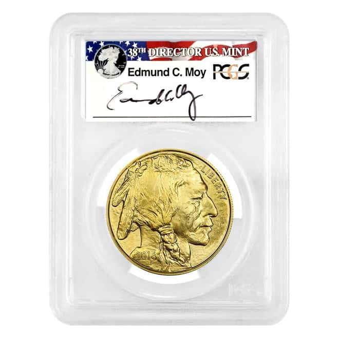 2016 1 oz $50 Gold American Buffalo PCGS MS 70 FS (Edmund C. Moy)