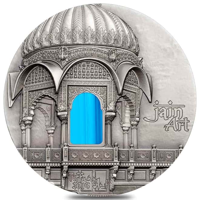 2016 Palau 2 oz Silver Tiffany Art Jain Art Coin .999 Fine (In Cap)