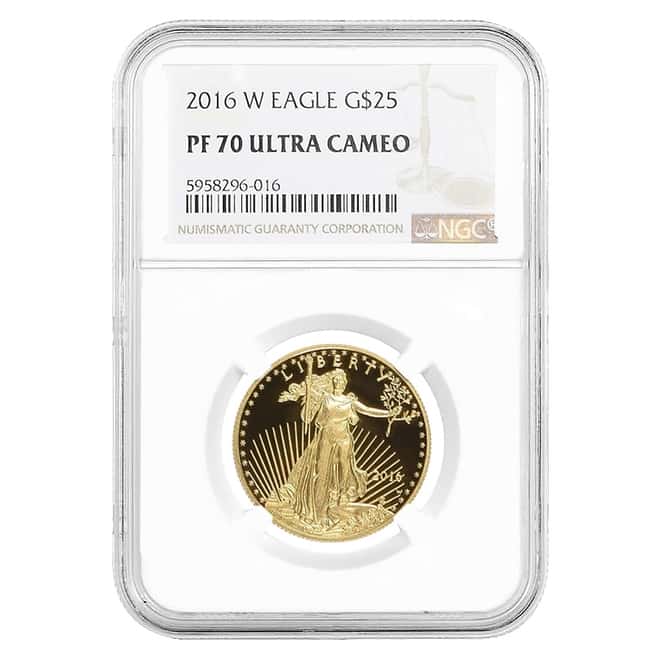 2016 W 1/2 oz $25 Proof Gold American Eagle NGC PF 70 UCAM