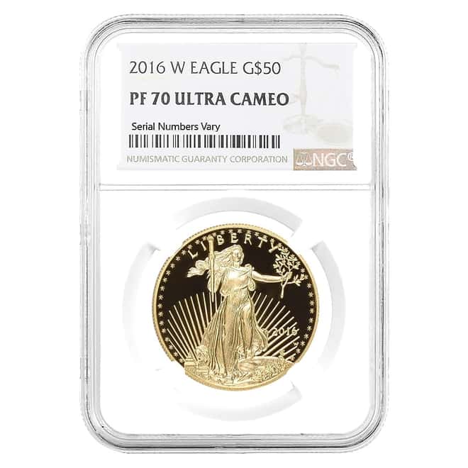 2016 W 1 oz $50 Proof Gold American Eagle NGC PF 70 UCAM