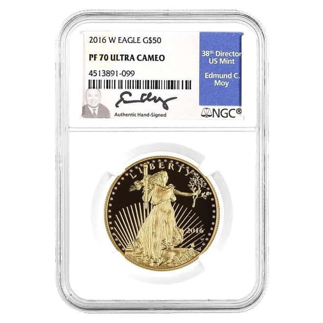 2016-W 1 oz $50 Proof Gold American Eagle NGC PF 70 UCAM (Moy)