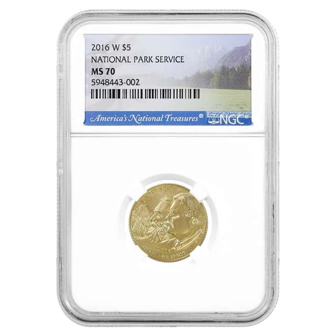 2016 W Gold $5 Commemorative National Park Service NGC MS 70